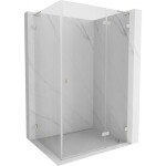 MEXEN/S - Lunar L sprchový kout dveře křídlové pravá 95 x 90, transparent, nikl kartáčovaný 834L-095-090-97-00-P