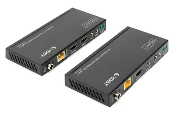 Digitus HDBaseT HDMI Extender Set / HDMI extender / Cat6A/7/8 / až 150 m / 4K/60Hz / HDCP 1.4/2.2 (DS-55508)
