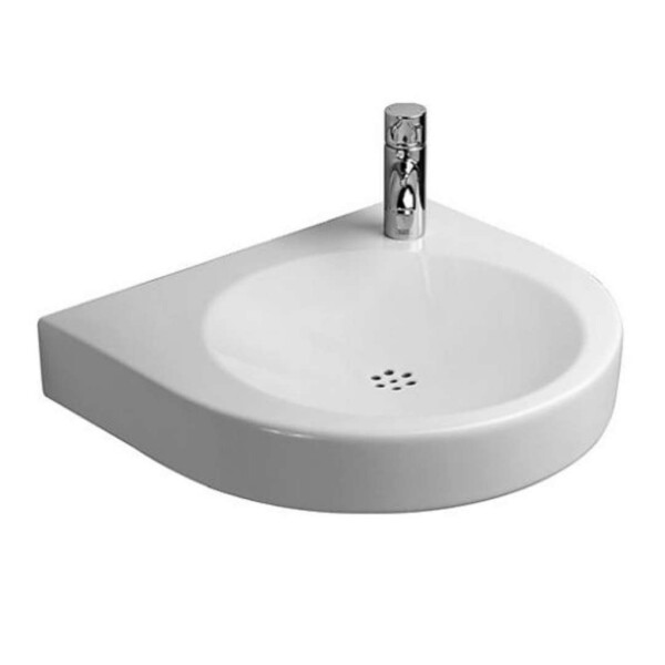 DURAVIT - Architec Umyvadlo bezbariérové, 58x52 cm, bez přepadu, otvor pro baterii vpravo, bílá 0443580008