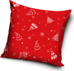 Velurový povlak na polštářek Vločky a Stromečky
