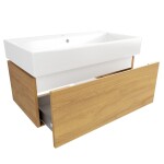 Koupelnová skříňka s umyvadlem SAT Feel 80x30x46 cm medový dub mat SATFEEL80DMU2 SATFEEL80DMU2