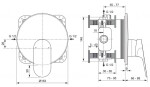IDEAL STANDARD - Ceralife O Sprchová baterie pod omítku, hedvábná černá BE024XG