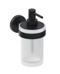 JIKA - Mio Style Dávkovač mýdla s držákem, sklo/matná černá H3832F27161001