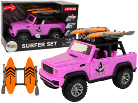 Mamido Terénní autíčko Surfing 1:14 s třecím pohonem růžové