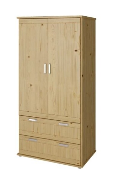 HP-Nábytek Skříň Alfa 2D Grand SMRK ROZMĚR: (š/v/h) 95 x 185 x 55 cm pološatní