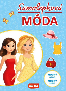 Samolepková móda - modrý sešit / modrý zošit
