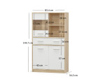 ARTEN (NANO Systems s.r.o.) Vitrína TIPS-2D1W1S-80 (Dub sonoma/bílá) VITRINA-TIPS-2D1W1S-80