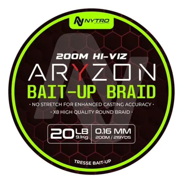 Nytro Šňůra Aryzon Hiviz Bait-Up Braid 200m 0,16mm 9,1kg (20600041)