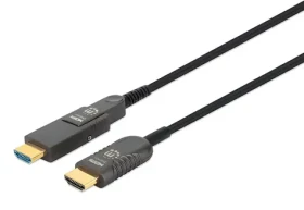 Manhattan optický HDMI kabel 70 m černá / HDMI kabel / HDMI - Micro HDMI / 4K 60Hz / HDCP 2.2 / 18 Gbit/s (355544)