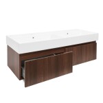 Koupelnová skříňka s umyvadlem SAT Evolution 118x30x44,8 cm ořech mat SATEVO120NAU2 SATEVO120NAU2