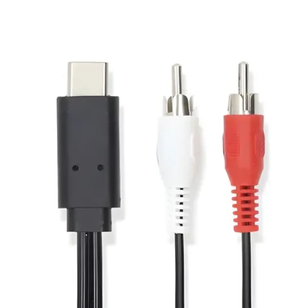 Nedis adaptér USB-C - 2x RCA černý / Adaptér / USB 3.2 Gen 1 / 1 m (CCGL64240BK10)