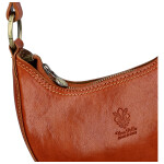 Luxusní dámská kožená kabelka na rameno Delami Vera Pelle Venny, koňaková