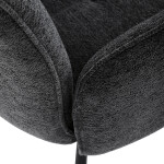 Jídelní židle, černá, hladká látka, DCH-D1330 BK2