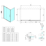 POLYSAN - ROLLS obdélníkový sprchový kout 1500x800 L/P varianta, čiré sklo RL1515RL3215