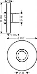 AXOR - ShowerSelect Highflow termostat pod omítku, chrom 36721000