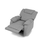 Relaxační křeslo, šedá látka, TV-4088 SIL2