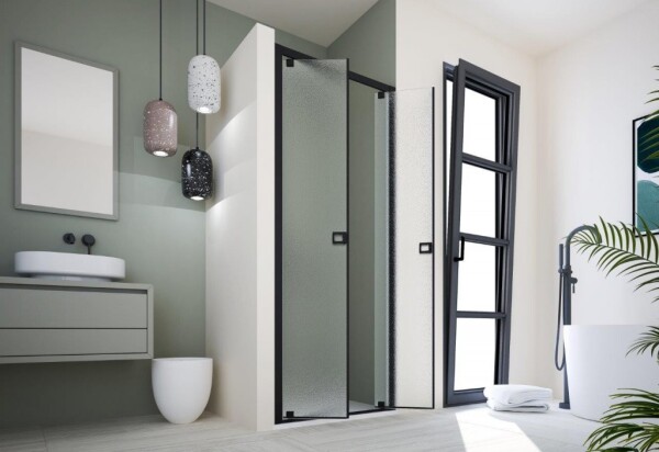 FORTE - Sprchové dveře DECO N2B - Barva rámu - Bílá, Rozměr A - 90, Výplň - Millerighe bezpečnostní sklo - 6 mm BDE453293S04