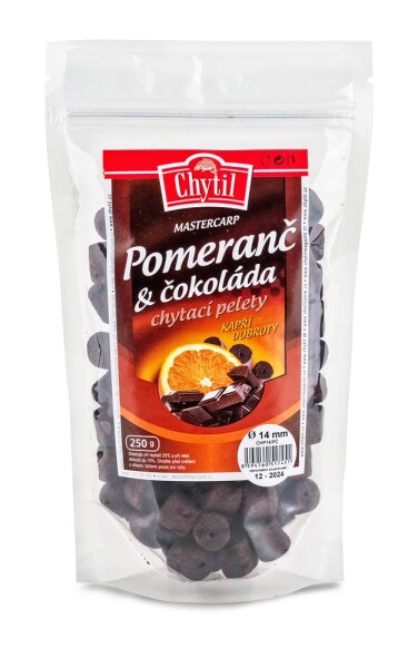 Chytil Chytací pelety s dírou 250g - Pomeranč Čokoláda 14 mm,Chytil Chytací pelety s dírou 250g - Pomeranč Čokoláda 14 mm