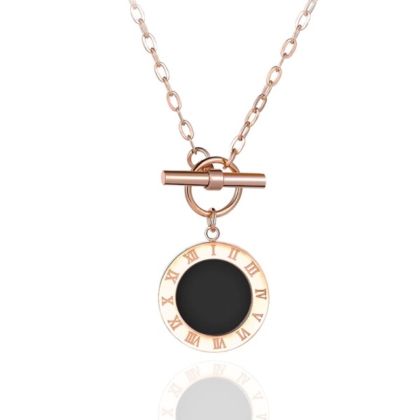 Ocelový náhrdelník Gloria Rose Gold - chirurgická ocel, Zlatá 42 cm