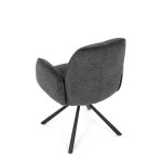 Jídelní židle, černá, hladká látka, DCH-D1330 BK2