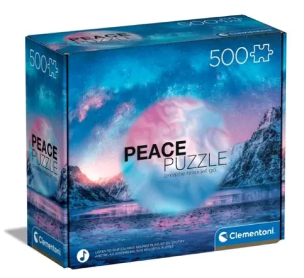 CLEMENTONI Peace puzzle: Světle modrá 500 dílků