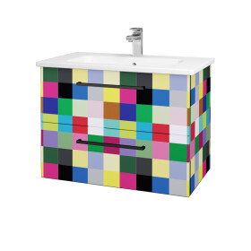 Dřevojas - Umyvadlová skříňka GIO SZZ2 80 - Individuální odstín dle RAL/NCS / Úchytka T06 / Individuální odstín dle RAL/NCS 82119H