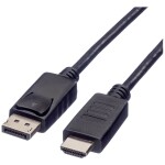 Roline green DisplayPort kabel Konektor DisplayPort, Zástrčka HDMI-A 1.00 m černá 11.44.5780 stíněný, bez halogenů, krytí TPE Kabel DisplayPort