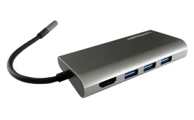 LC-Power LC-HUB-C-Multi-5 / USB-C hub / 3x USB-A 5 Gbps / USB-C PD 100 W / HDMI 4K / Gigabit LAN / čtečka SD (LC-HUB-C-MULTI-5)