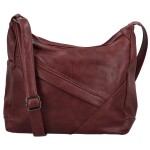 Trendy dámská koženková crossbody kabelka Riva, vínová
