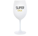 SUPER TÁTA bílá sklenice na víno 350 ml
