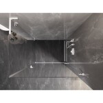 MEXEN/S - Lunar-B L sprchový kout dveře křídlové pravá 95 x 90, transparent, bílá 832L-095-090-20-00-P