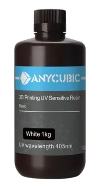 AnyCubic UV Resin Standard White 1 kg / UV pryskyřice - tekutý tiskový materiál (6974662350404)