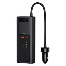 Baseus In-car Inverter | Nabíječka do auta s měničem napětí 12V - 220V 150W USB-A USB-C PD QC3.0 CRNBQ-A01