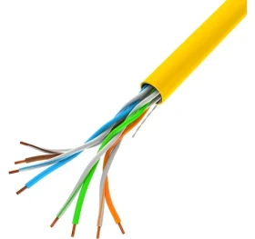 UTP kabel Cat5e LCU5-12CU-0305-Y žlutý / Instalační kabel / drát CU / 305 m / 100 MHz / AWG24 (LCU5-12CU-0305-Y)