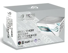 ASUS ROG-THOR-1200P3-WHT-GAMING-E bílá / Zdroj / ATX 3.1 / 1200W / 80 PLUS Platinum / Plně modulární / OLED displej (90YE00V9-B0NA00)