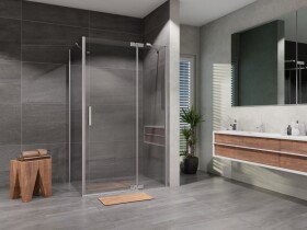 Lansanit Sprchový kout obdélník otevírací Brix 1200x900, chrom, čiré sklo, pravé provedení