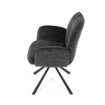 Jídelní židle, černá, hladká látka, DCH-D1330 BK2