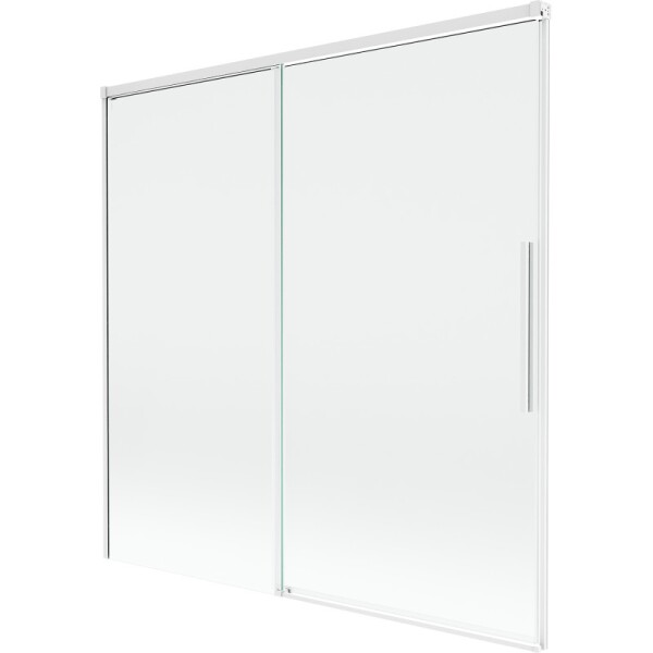 MEXEN/S - Rox vanová zástěna 2-křídlová posuvná 160 x 150, transparent, bílá 8C9-160-001-20-00