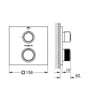 GROHE - Allure Termostatická sprchová baterie pod omítku, kartáčovaný Hard Graphite 19380AL2