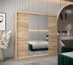 Šatní skříň Abi V4 Barva korpusu: Černá, Rozměry: 150 cm, Dveře: Černá