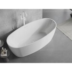 MEXEN/S - Lira volně stojící vana vzor 170 x 80, bílá, sifon a přepad bílá 52831708000-20