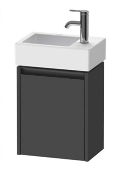 DURAVIT - Ketho.2 Umyvadlová skříňka 44x36x24 cm, 1 dvířka, panty vlevo, grafit mat K25071L49490000