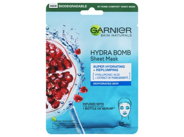 Garnier Skin Naturals super-hydratační vyplňující textilní pleťová maska aqua bomb 32g