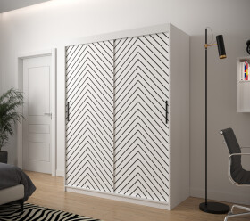 Šatní skříň Abi Jodelka 1 Barva korpusu: Bílá, Rozměry: 150 cm, Dveře: Bílá mat