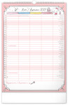 Nástěnný kalendář 2027 Notique Rodinný plánovací Hello Kitty XL, 33 x 46 cm