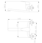INVENA - Umyvadlová/ dřezová baterie AVA NEW, 20 cm BC-06-001-B