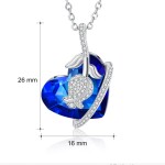 Náhrdelník Swarovski Elements Diega - srdce, Modrá 40 cm + 5 cm (prodloužení)