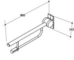 IDEAL STANDARD - Contour 21 Sklopné madlo, bílá S6360AC
