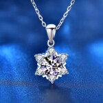 Royal Fashion stříbrný náhrdelník HA-XMZ002-SILVER-MOISSANITE-ZIRCON