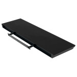 Polička nástěnná 80 cm, MDF, barva černá, baleno v ochranné fólii
